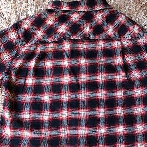 🍒3/30$.Cotton Flannel Shirt with Check Pattern. Size S - Picture 6 of 7